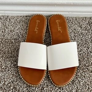 White Slide Sandals Size 8.5